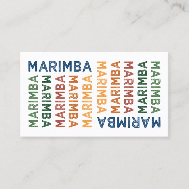Tarjeta De Visita Marimba Colorful (Anverso)