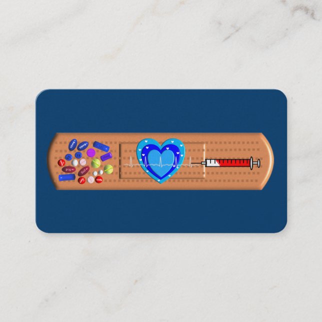 Tarjeta De Visita Marina de guerra Bandaid grande médica de las (Anverso)