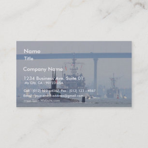 Tarjeta De Visita Marina de guerra de las naves nucleares de los
