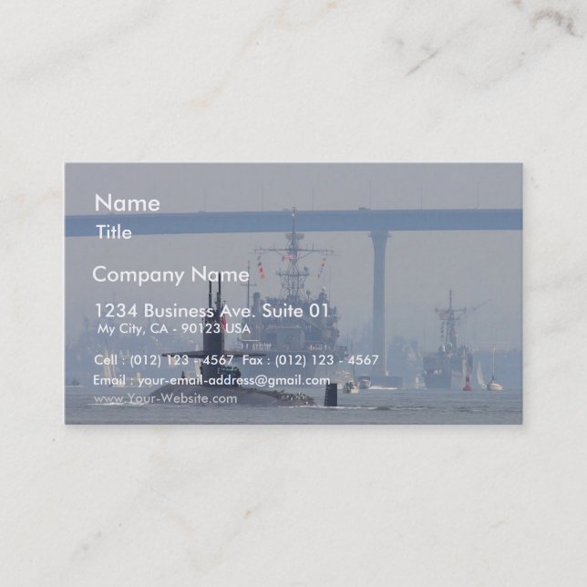 Tarjeta De Visita Marina de guerra de las naves nucleares de los (Anverso)