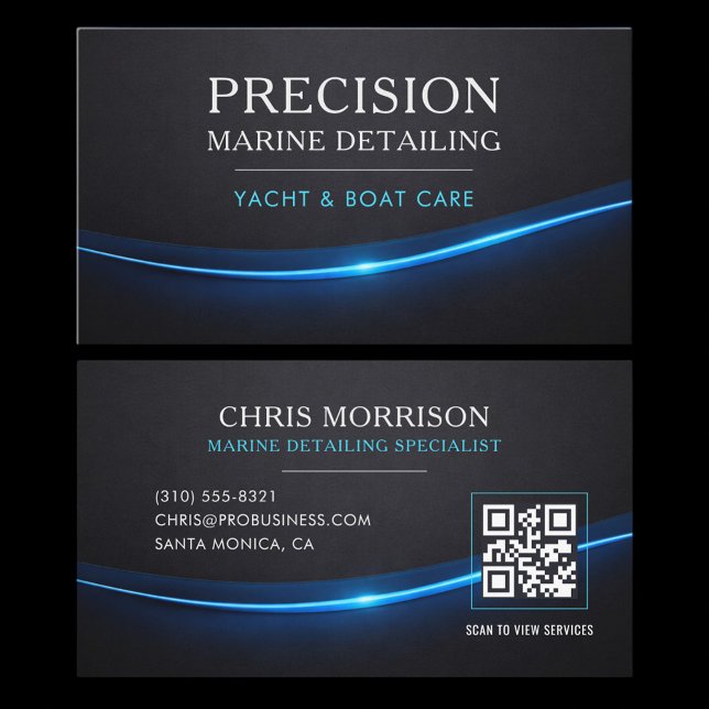 Tarjeta De Visita Marine Boat Detailing QR Code (Subido por el creador)