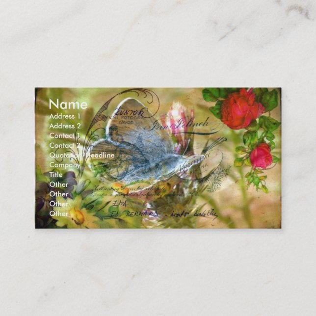 Tarjeta De Visita Mariposa (Anverso)