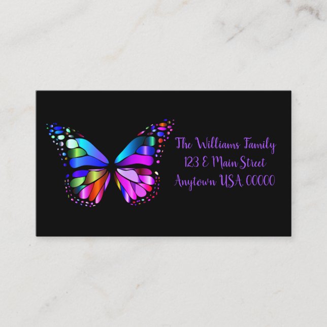 Tarjeta De Visita Mariposa (Anverso)