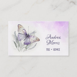 Tarjeta De Visita Mariposa acuarela Lavender