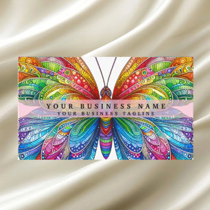 Tarjeta De Visita Mariposa arcoiris