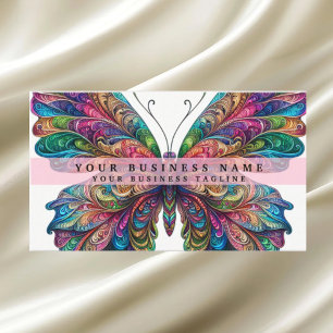 Tarjeta De Visita Mariposa arcoiris