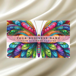 Tarjeta De Visita Mariposa arcoiris