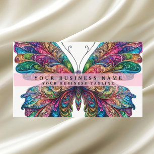 Tarjeta De Visita Mariposa arcoiris