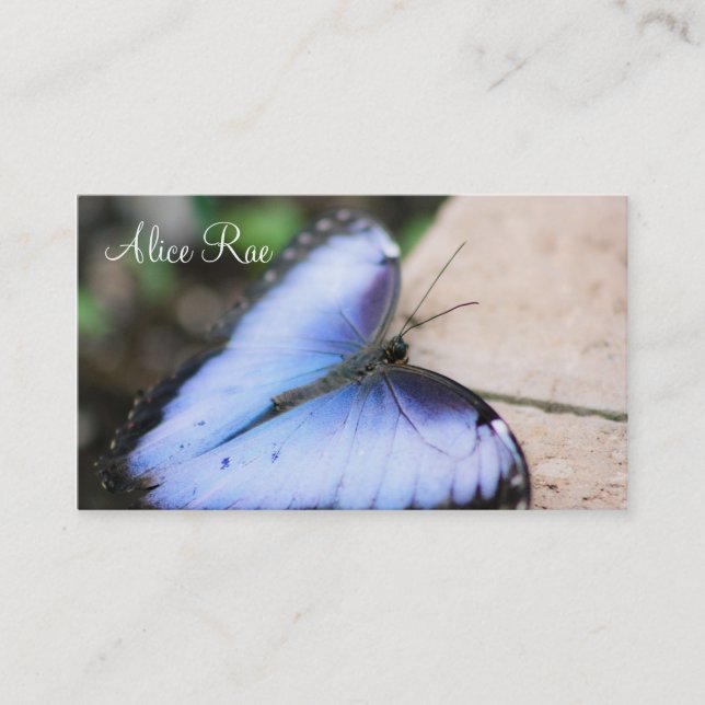Tarjeta De Visita Mariposa azul (Anverso)