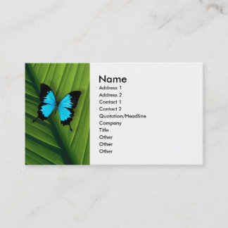 Tarjeta De Visita Mariposa azul