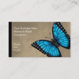 Tarjeta De Visita Mariposa azul de Morpho dorsal y ventral