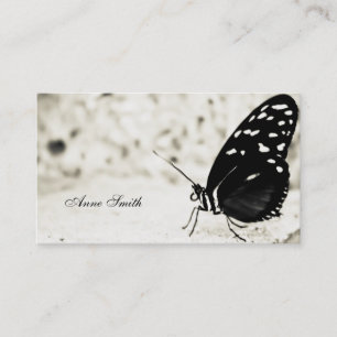 Tarjeta De Visita Mariposa blanco y negro