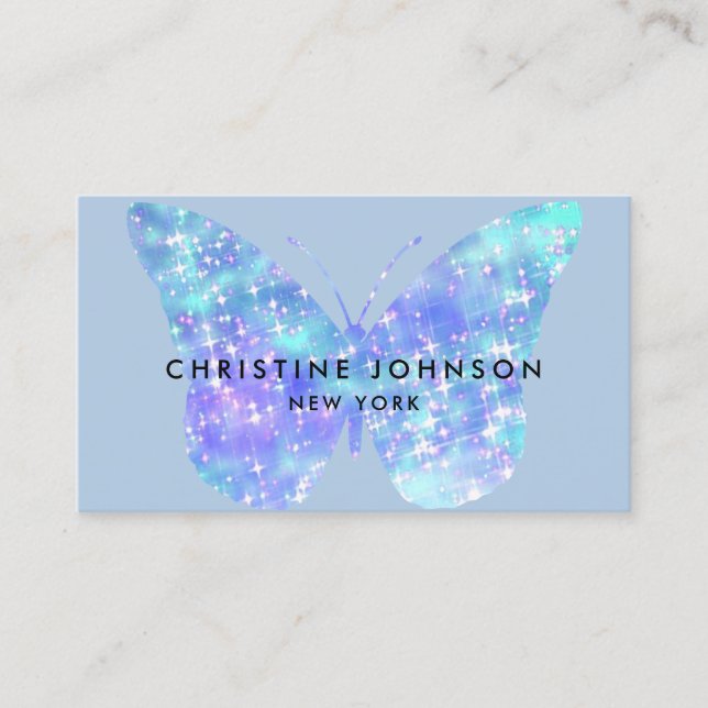 Tarjeta De Visita mariposa chispeante (Anverso)