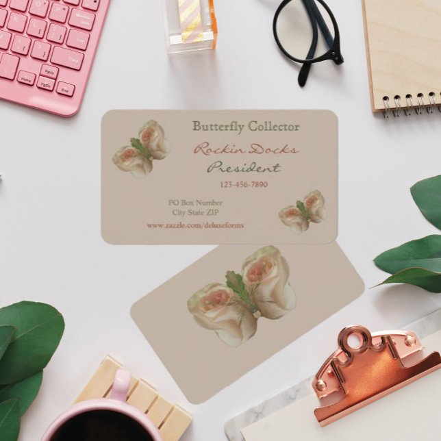 Tarjeta De Visita Mariposa de agua en blanco (Subido por el creador)