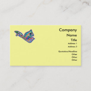 Tarjeta De Visita Mariposa de la gema - amarillo - plantilla de la
