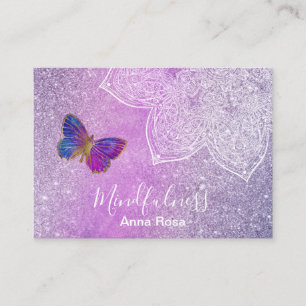 Tarjeta De Visita Mariposa de la mandala de la yoga de Reik de la