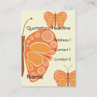 Tarjeta De Visita Mariposa de Mandarin Naranja 60