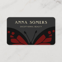 Mariposa elegante negra y roja