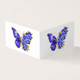 Tarjeta De Visita Mariposa Flor Zafiro