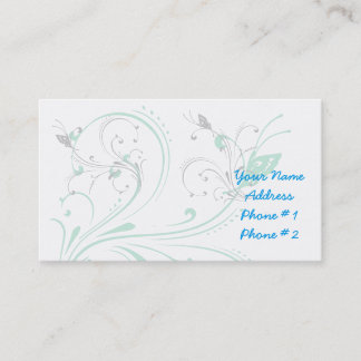 Tarjeta De Visita Mariposa floral elegante