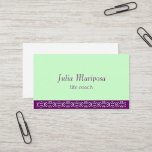 Tarjeta De Visita Mariposa Greens Violets Card