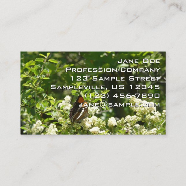 Tarjeta De Visita Mariposa Hermana de California en Yosemite (Anverso)