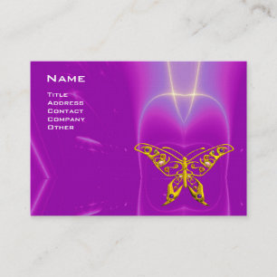 Tarjeta De Visita MARIPOSA HIPER / ONDAS DE LUZ, Rosa, Purpura, Viol