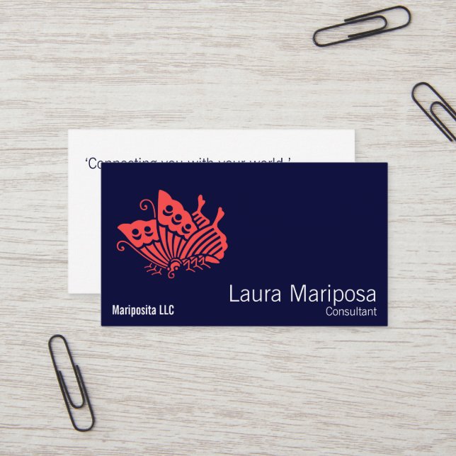 Tarjeta De Visita Mariposa japonesa del jardín (Anverso/Reverso In Situ)