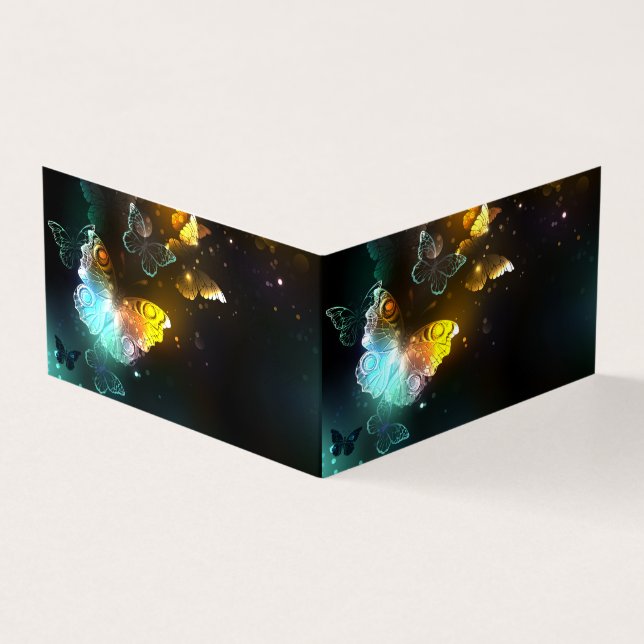 Tarjeta De Visita Mariposa luminosa y mariposas nocturnas (Exterior)