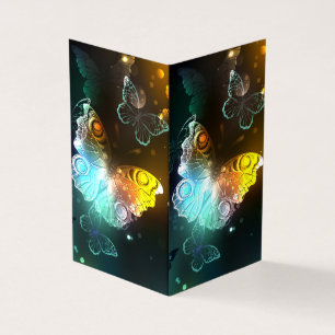 Tarjeta De Visita Mariposa luminosa y mariposas nocturnas