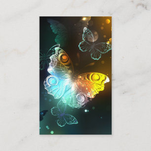 Tarjeta De Visita Mariposa luminosa y mariposas nocturnas