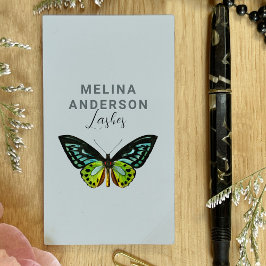 Tarjeta De Visita Mariposa Mínima Elegante Belleza Lazas