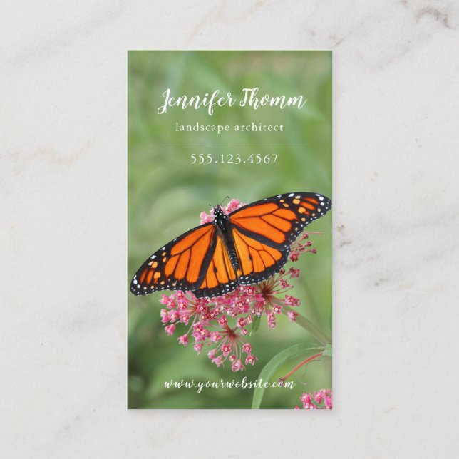Tarjeta De Visita Mariposa monarca (Anverso)