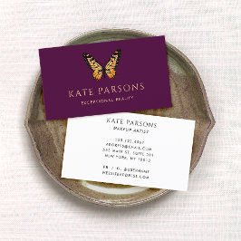 Tarjeta De Visita Mariposa monarca Borgoña