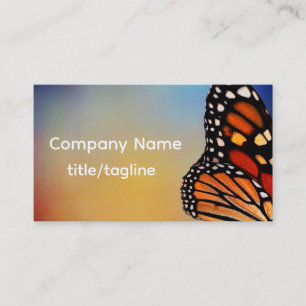 Tarjeta De Visita mariposa monarca en azul y naranja naturaleza