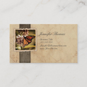Tarjeta De Visita Mariposa monarca vintada