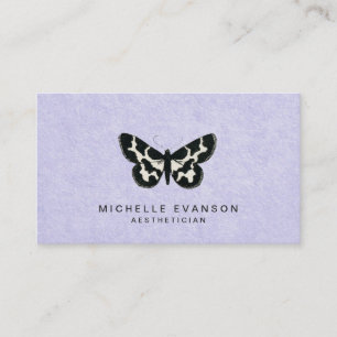 Tarjeta De Visita Mariposa morada de estilo lavanda
