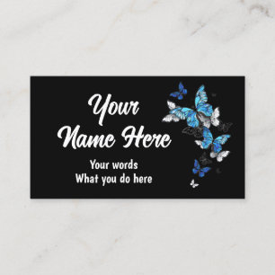 Tarjeta De Visita Mariposa morfo en la oscuridad