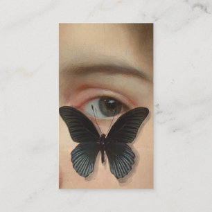 Tarjeta De Visita Mariposa negra y ojos alterados
