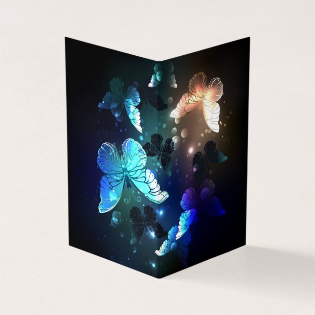 Tarjeta De Visita Mariposa nocturna fluida (Exterior)