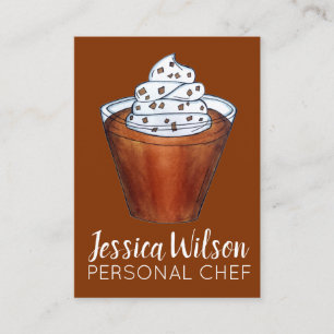 Tarjeta De Visita Mariposa pudding Crema batida Comida del Sur