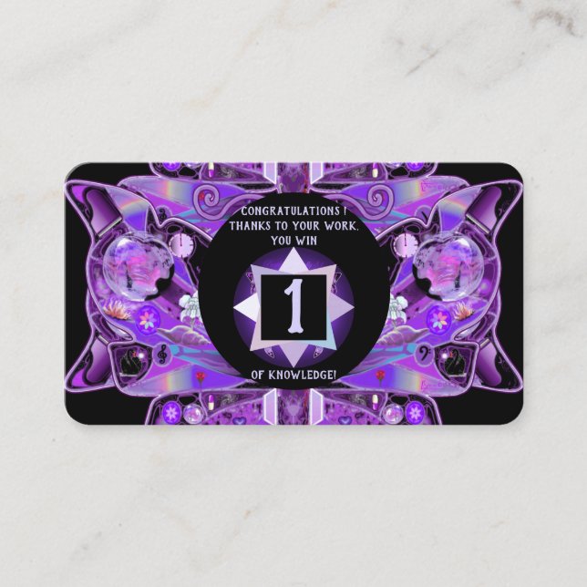 Tarjeta De Visita mariposa púrpura 31 (Anverso)