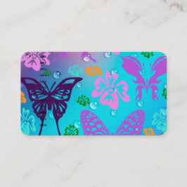 Tarjeta De Visita Mariposa Púrpura Destino Comercial de Oficina Digi