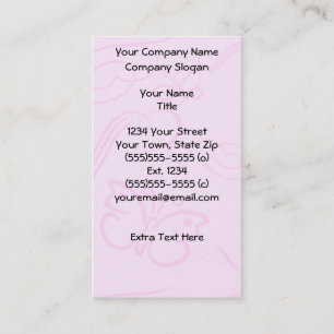 Tarjeta De Visita Mariposa rosa