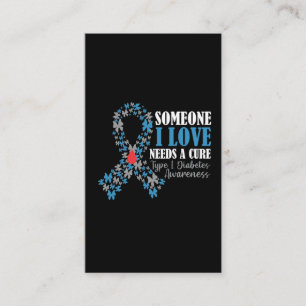 Tarjeta De Visita Mariposa T1D Sensibilización sobre la diabetes Ap