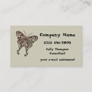 Tarjeta De Visita Mariposa Tribal de Hierro