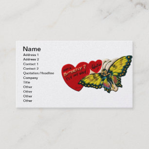 Tarjeta De Visita Mariposa Valentine - Ahuye