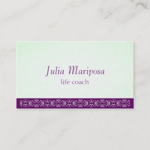 Tarjeta De Visita Mariposa verde violenta textura