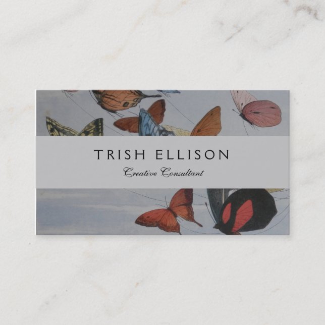 Tarjeta De Visita Mariposa y hadas mariposas reina (Anverso)