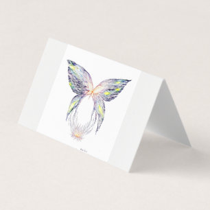 Tarjeta De Visita Mariposa y loto